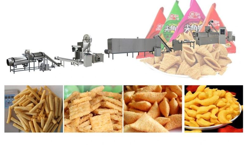 Salad Food Making Equipment Bugle Chips Machine Frying Bugle Snack Food Processing Line