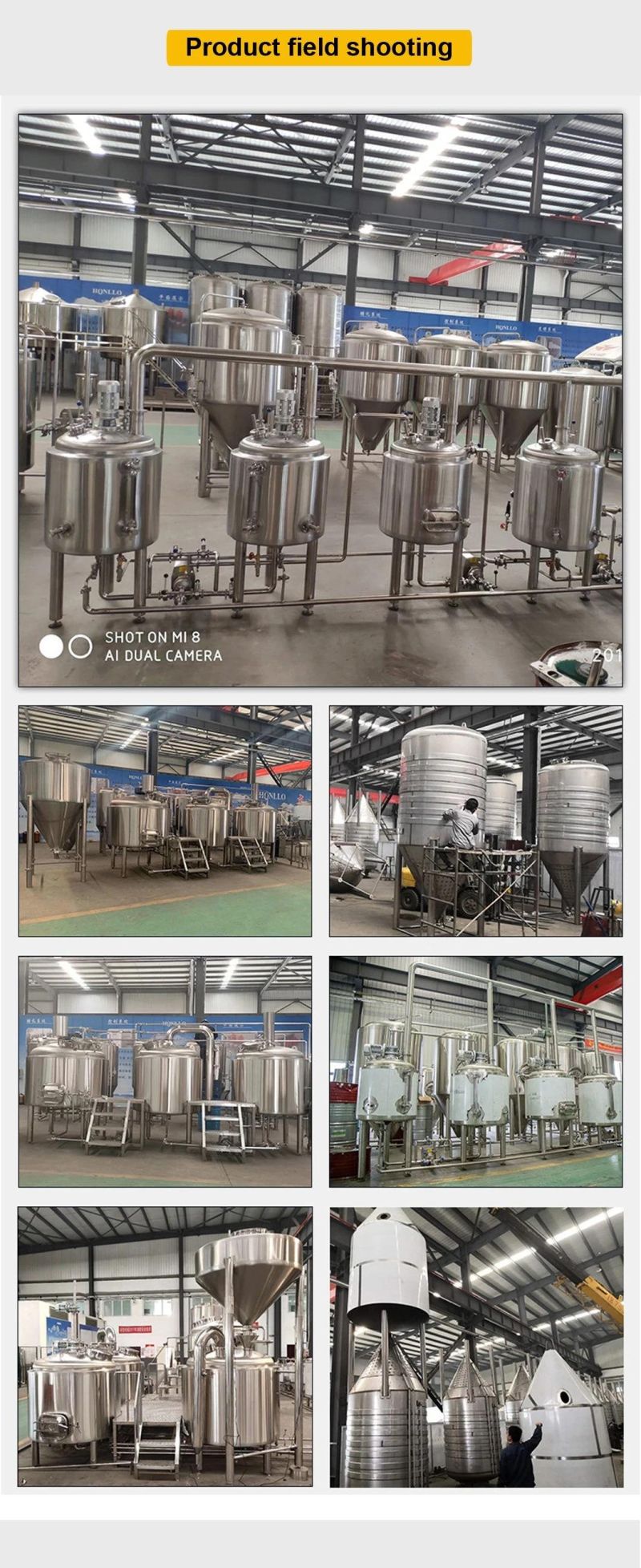 New Craft 10hl 5hl 500L 7bbl Automatic Beer Production Line