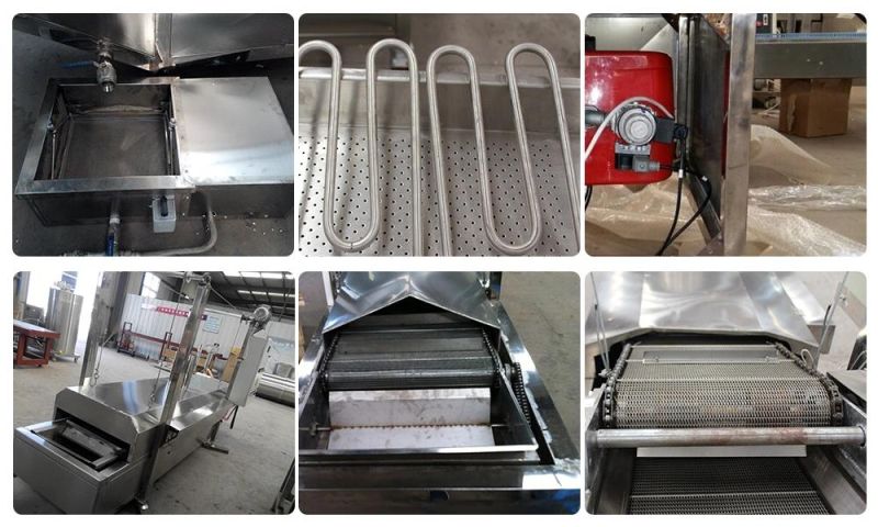 Hot Sale Industrial Gas Continuous Belt Conveyor Frying Machine Commercial Deep Fryer Equipment for Sale