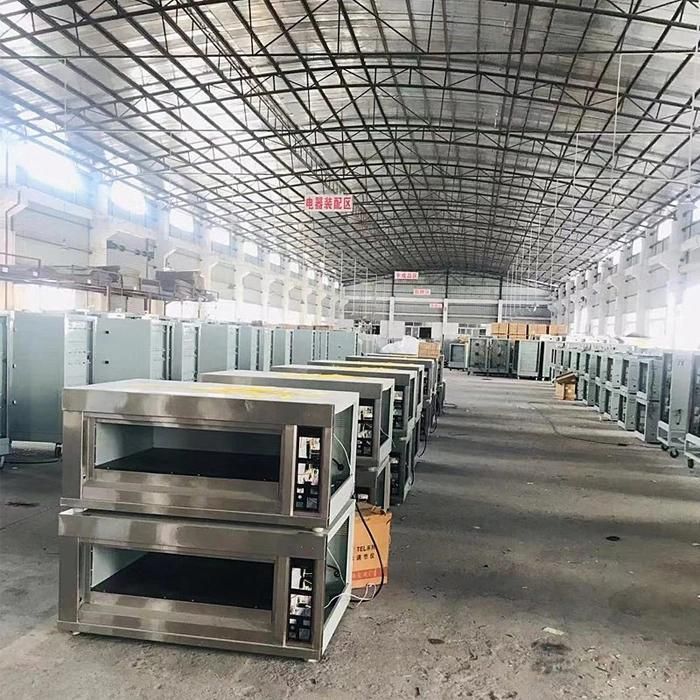 Qianmai Gas Deck Oven Baking Machine Commercial Bakery Equipment Pizza Commercial Baking Equipment Pizza Oven with 2 Deck 4trys