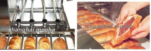 Horizontal Bread Cream Injector Bream Puff Doughnut Jam Filling Machine