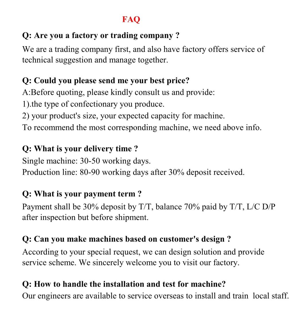 Full Automatic Sweets Manufacturing Confectionery Equipment Toffee Candy Depositing Line