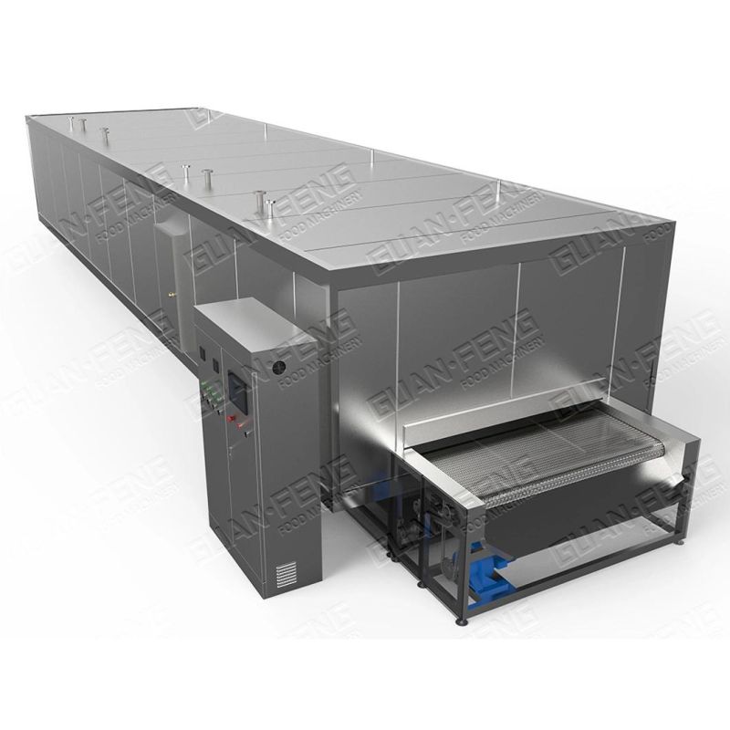 1000kg High Efficiency Tunnel Freezer for Food Quick Freezing Process