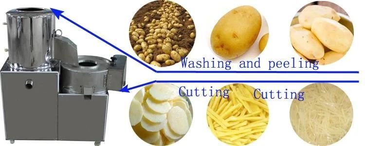 Restaurants Use Food Machinery Potato Peeling Machine Slicing Machine