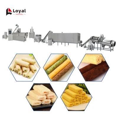 Double Screw Corn Flour Inflating Snacks Extruder Puff Machine