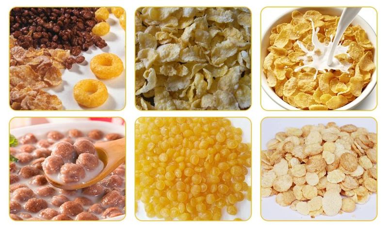 Factory Best Quality Machinery Corn Flakes Cereal Snack Food Extruded Production Line