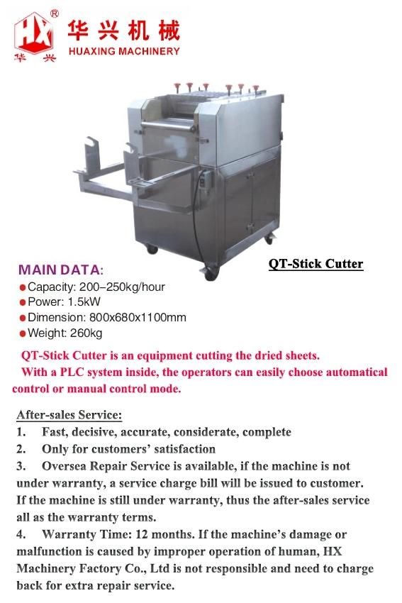 Qt-Stick Cutter (Puff Snack Machine/Shrimp Stick/Prawn Cracker Production)