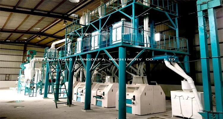 Zambia 50t/24h Breakfast Meal Roller Meal Maize Meal Mill Machine