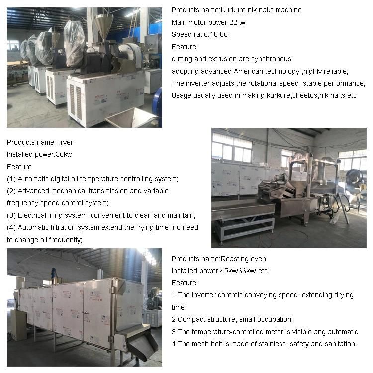 Fried Roasted Corn Kurkure Snacks Food Production Extruder Making Machine