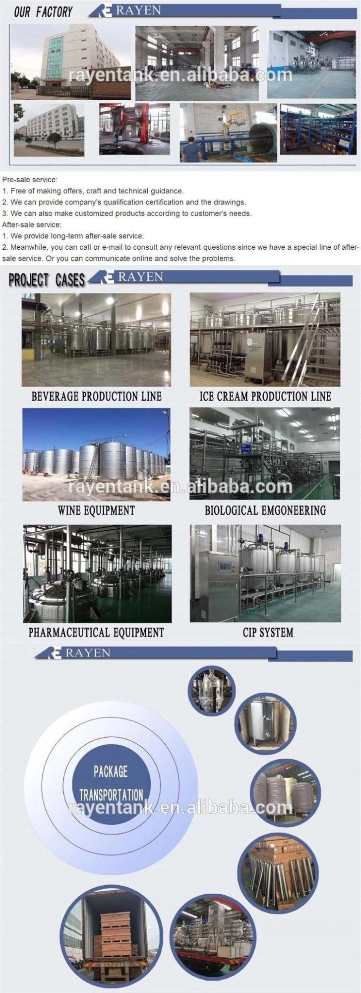 Sanitary Stainless Steel Beverages Blends Mixing Tank 1000L