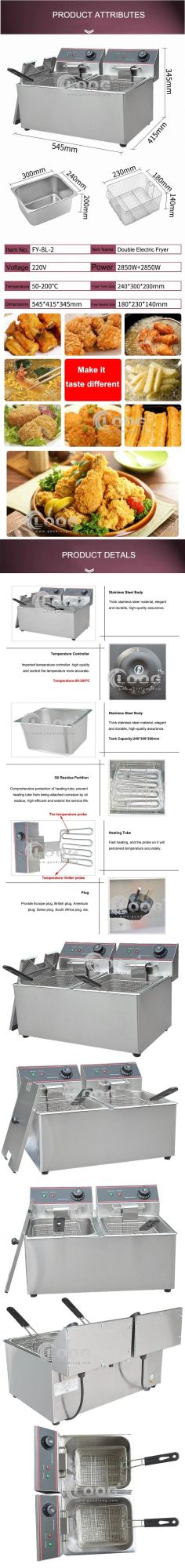 China Catering Equipment Commercial Restaurant Chips Fryer Liters Donut Potato Frying Machine Price Stainless Steel Bakets