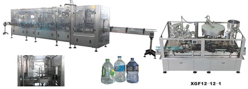 3-10 Liters Washing Filling and Screw Capping Monobloc Machine