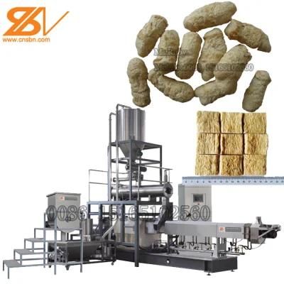 Texture Soya Beans Nuggets Protein Food Machines Extruder