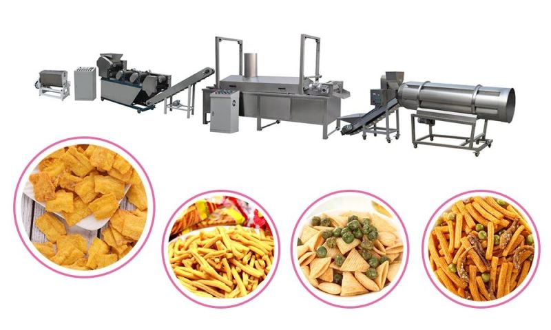 Top Quality Industrial Continuous Deep Frying Machine Banana Chips Frying Machine Automatic Bugle Chips Conveyor Belt Fryer for Sale