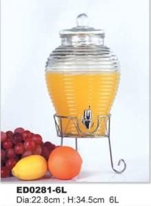 Glass Beverage Dispenser Glass Juice Jar