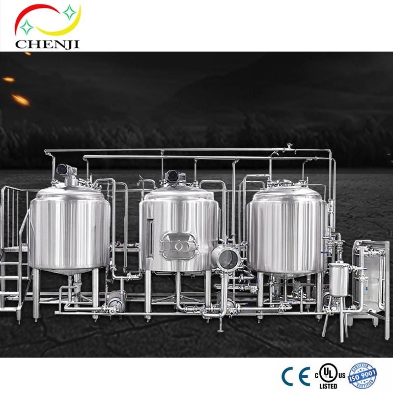 Food Grade Stainless Steel Beer Brewery Plant with Touch Screen Control