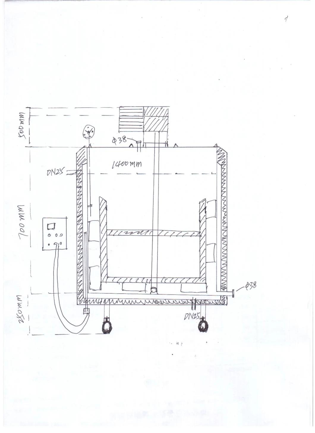 304 316 Stainless Steel Ice Cream Processing Tank for Aging Process