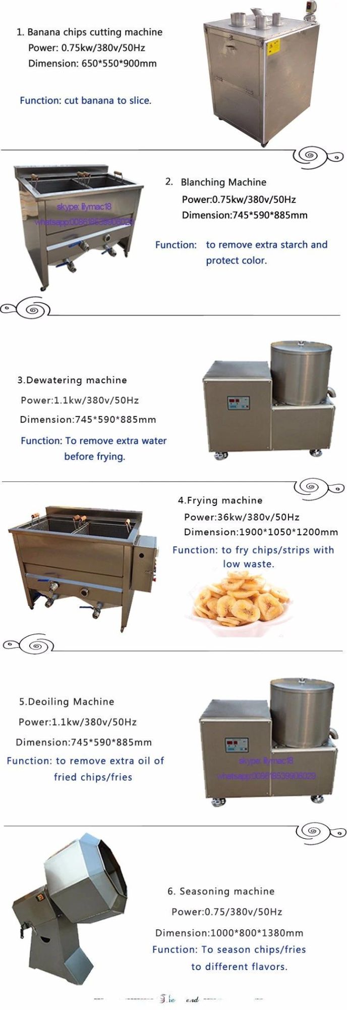 Banana Chips Frying Production Line Plantain Chips Making Machine