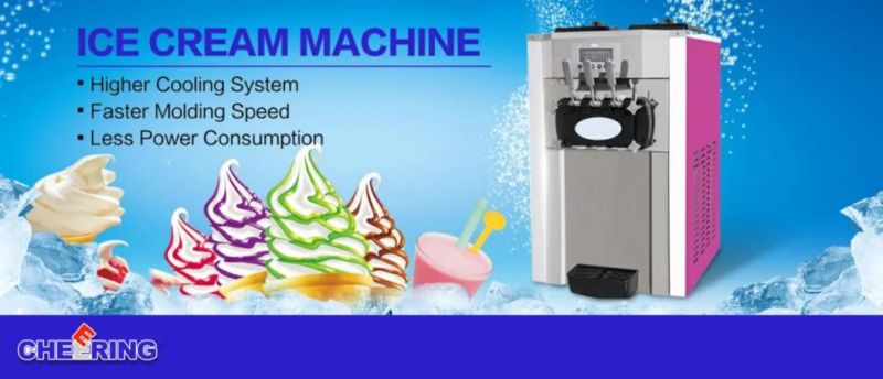 Wiberda Bql-198 3 Flavors Soft Ice Cream Machine Maker Commercial Ice Cream Making Machine with CE Certification