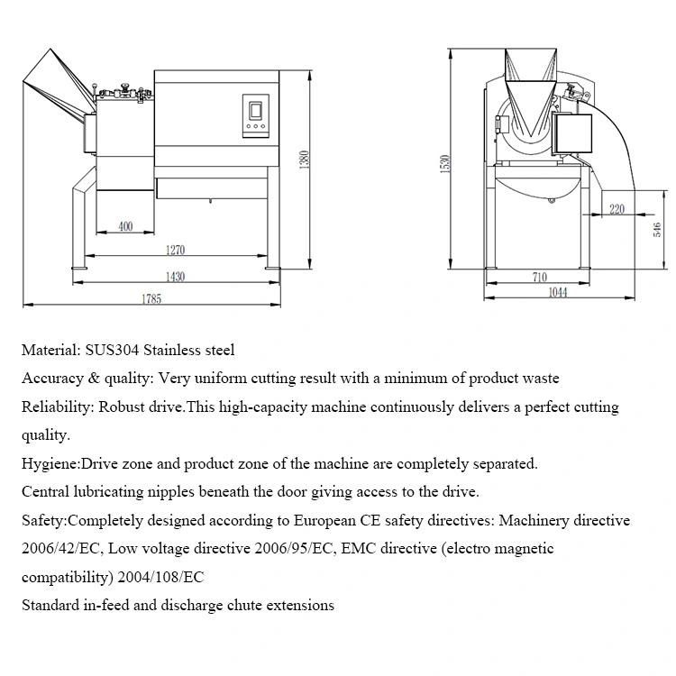 Frozen Meat Cube Cutter 2000  Meat Cutter Mixer  Meat Tripe Cutting Machine