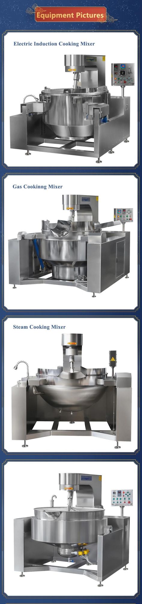 Professional Industrial Chili Sauce Bean Paste Cooking Mixer for Sale