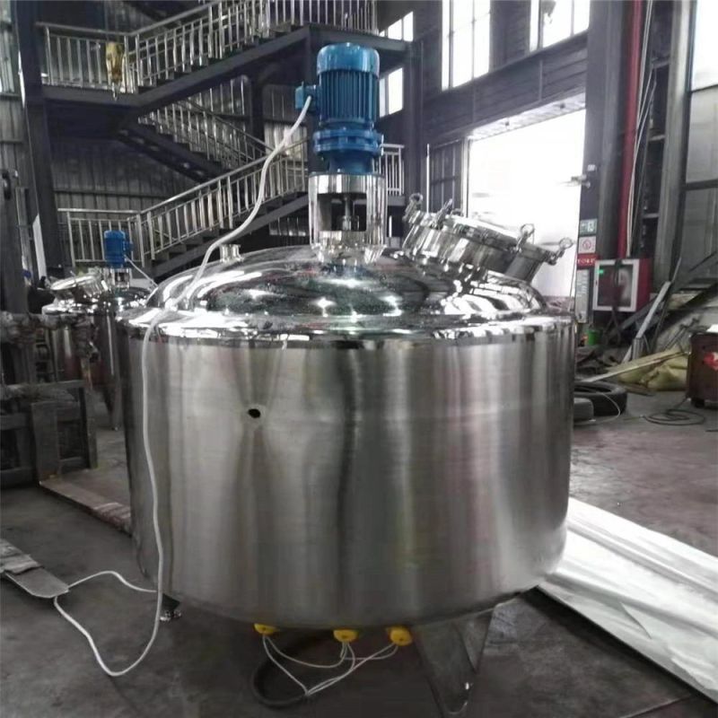 Insdustrial Stainless Steel Electric Heating Reaction Double Jacketed Juice Mixing Homogenizer Tank