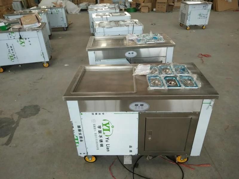 Fried Ice Cream Roll Machine with PLC Temperature Controller