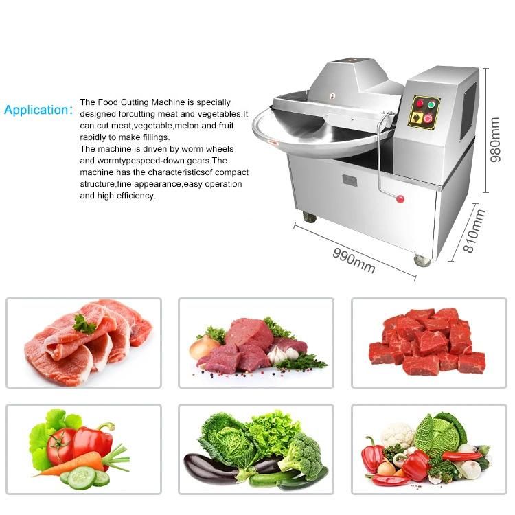 Industrial 20L Bowl Cutter Meat Chopper Vegetable Grinder Meat Mixer Meat Bowl Cutter