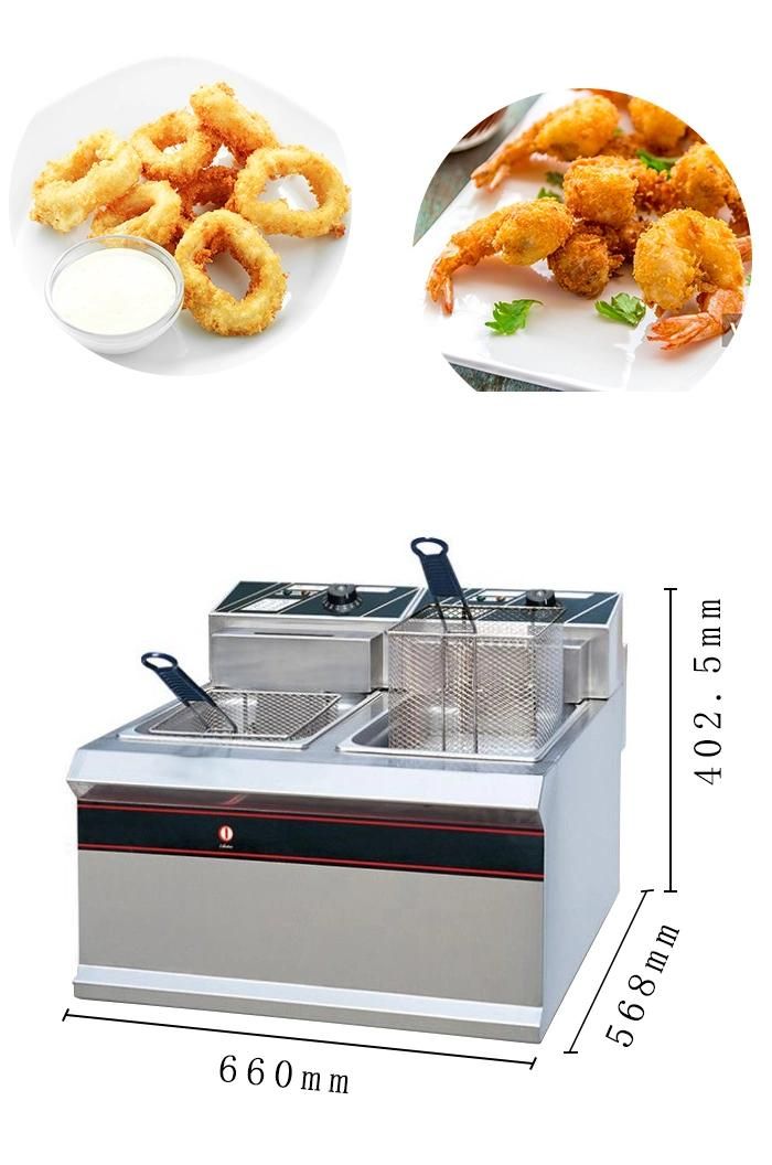 Hot Sale Commercial High Quality Stainless Steel Desktop Electric Fryer