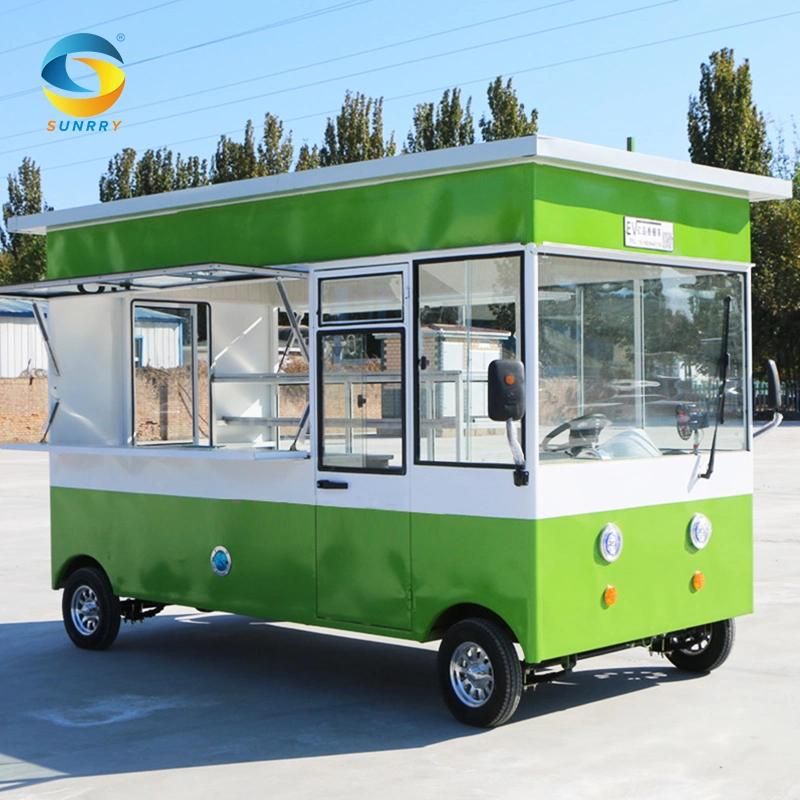 Sunrry OEM Custom Stainless Steel Food Cart Mobile Electric Snack Food Trucks for Sale in USA