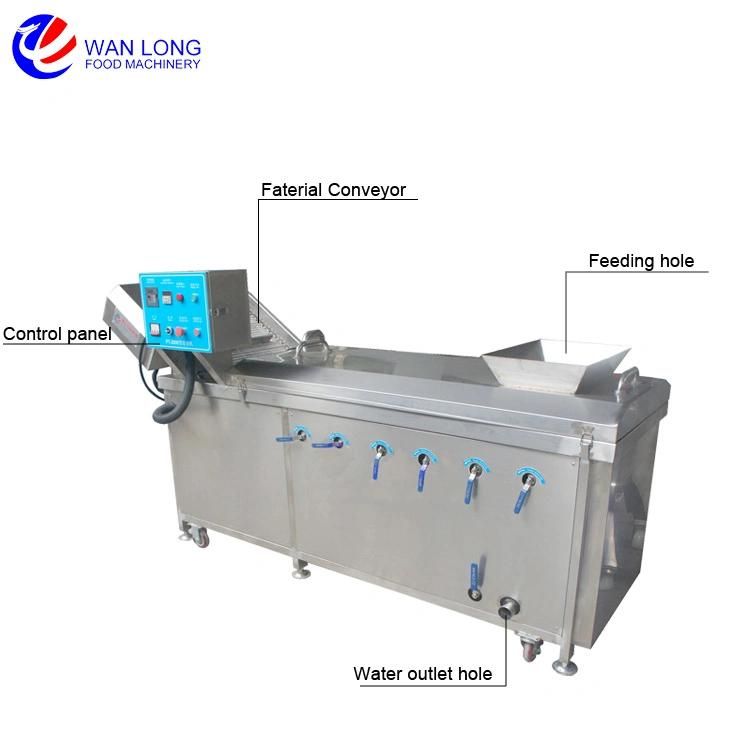 Automatic Frozen Vegetable Machine Frozen Carrot Sweet Potato Washing Cutting Blanching Packing Line