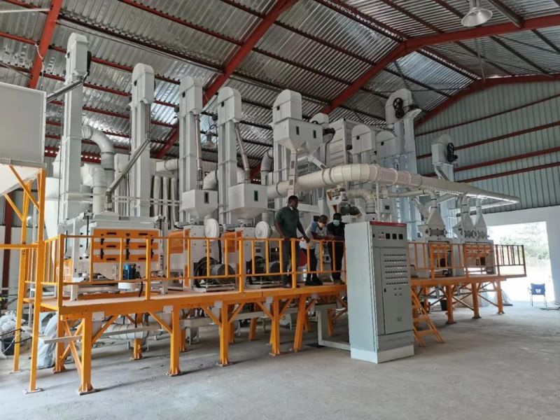 Turnkey Rice Milling Machine 60-80tpd Complete Set with Steel Platform Auto Rice Milling Plant Clj