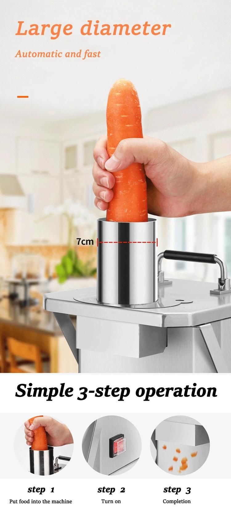 Small Size Stainless Steel Automatic Electric Dicing Machine Onion Carrot Potato Vegetable Dicer