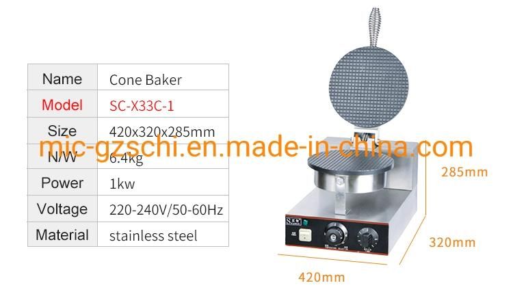 Square Waffle Baker Cone Baker Machine Ice Cream Cone Machine