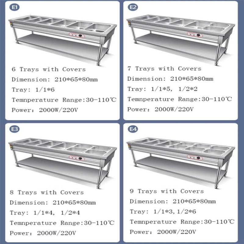 Food Warmer Commercial Restaurant Stainless Food Warmer Bain Marie