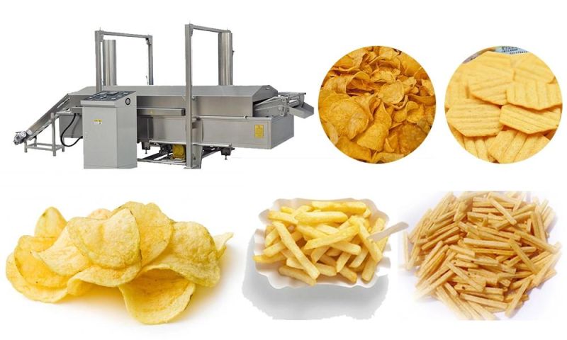 Hot Sale Commercial Gas Electric Fied Chips Frying Machine Fried Food Continuous Deep Fryer with Oil Filter for Sale