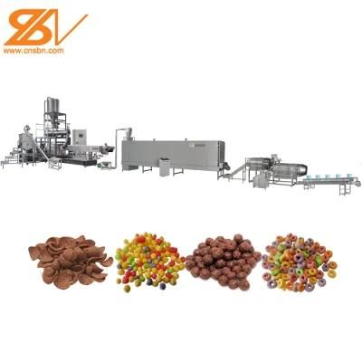 Automatic Breakfast Cereals Choco Flakes Fruitloops Production Line