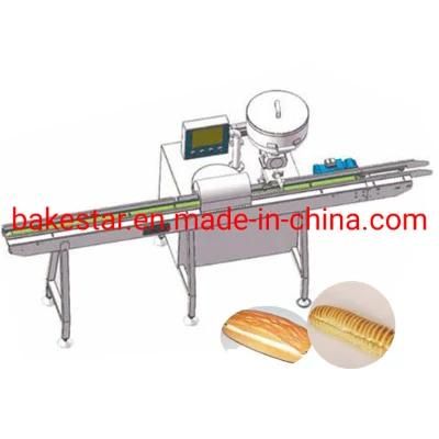 PLC Control Bread Slicing Cutting Cream Jam Filling Injecting Machine Automatic Cream ...