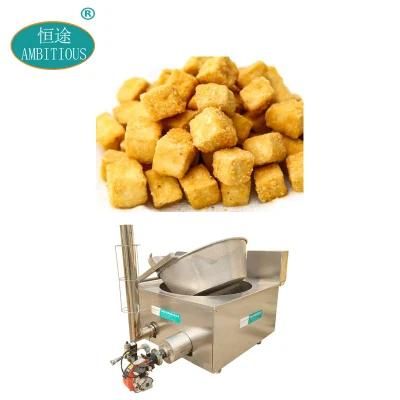 Batch Automatic Diesel Burner Fryer Deep Fried Tofu Making Machine