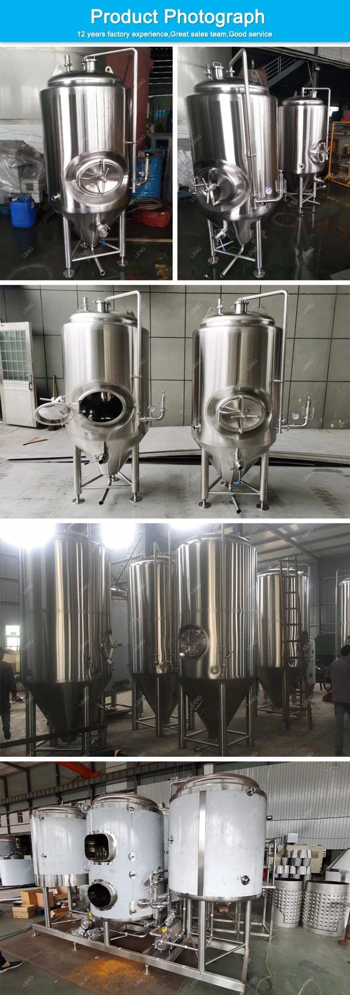 Leni Price New Large Beer Production Line Cooling Jacket Conical Beer Fermenter