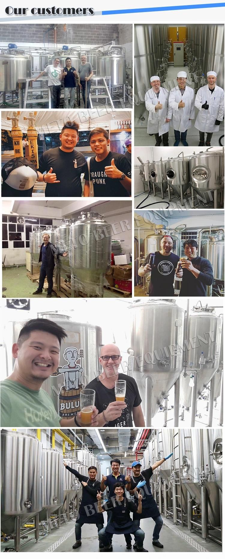 SUS304 1000L Conical Fermenter Beer Machine with Dimple Cooling Jacket