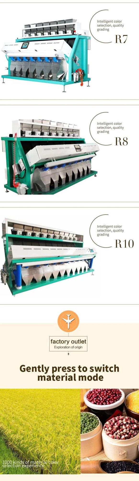 High Efficient Grain Color Sorter Machine Sorting Machine