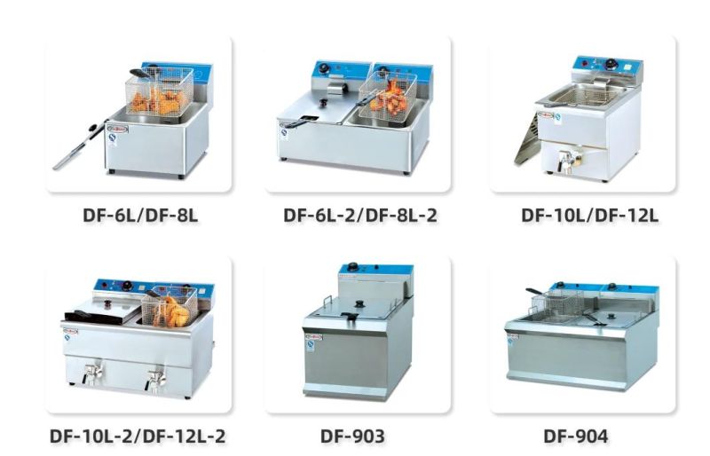 Commercial Vertical Electric Chips Fryer with 3-Tank 3-Basket Df-26-3