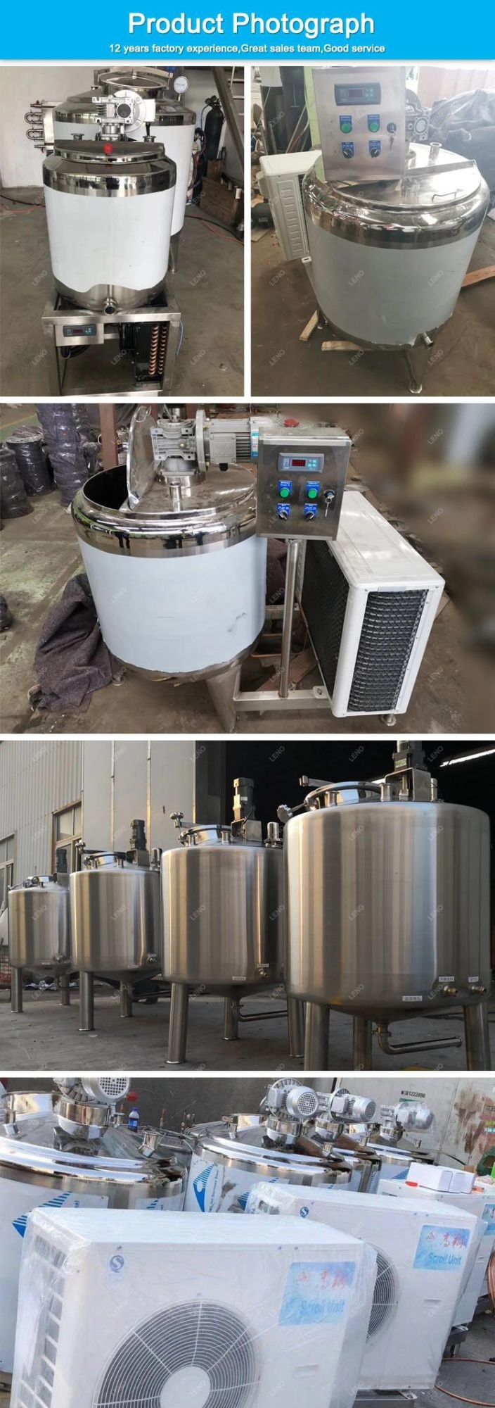 Storage Fermenter Milk Water Cooling Fermentation Extraction Mixing Agitator Pressure Stainless Steel Tank