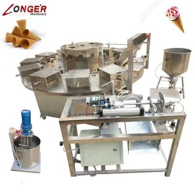 Chennai Auto Stroopwafel Production Line Ice Cream Cone Machine Guangzhou