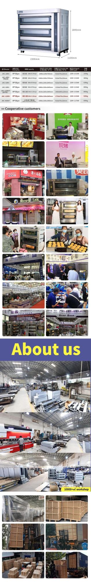 Commercial Gas Baking Machine Deck Ovenbakery Equipment Kitchen Equipment with Stone for Bread