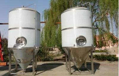 AISI304 Beer Fermenter Conical Cooling Tank for Brewery