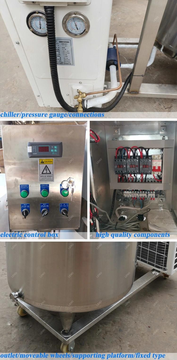 100L Stainless Steel Storage Fuel Water Milk&Milking Cooling Tank for Dairy