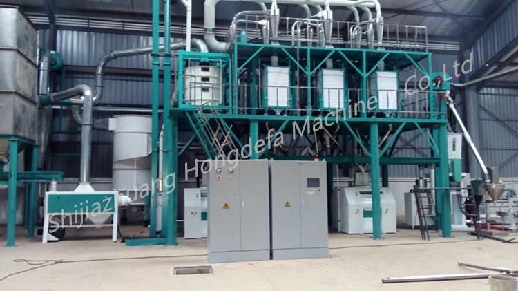 Automatic 50t/D Maize Processing Flour Grits Meal Making Mill Machine