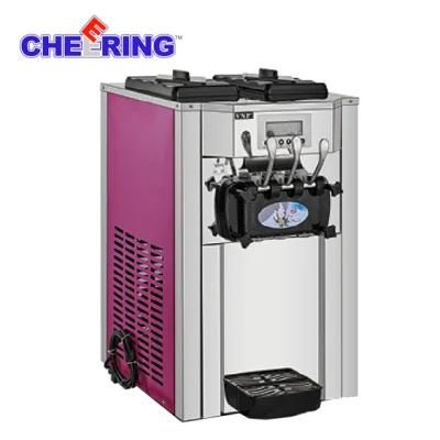 CE Desktop 3 Flavors Soft Ice Cream Making Machine Commercial Vertical Freezer Ice Cream ...